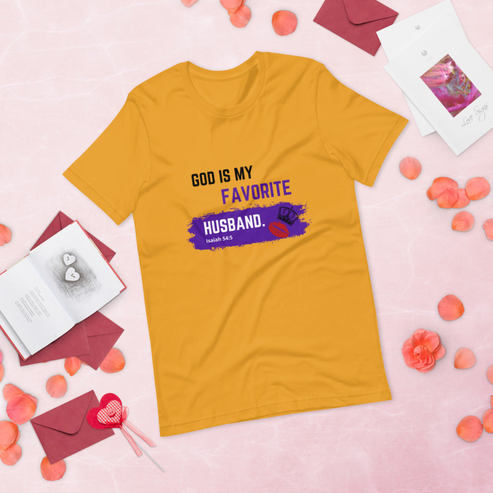 GOD IS MY FAVORITE HUSBAND T-Shirt (MUSTARD)